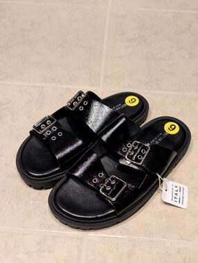 Christian Di Riccio Black Leather Sandals - Made In Italy